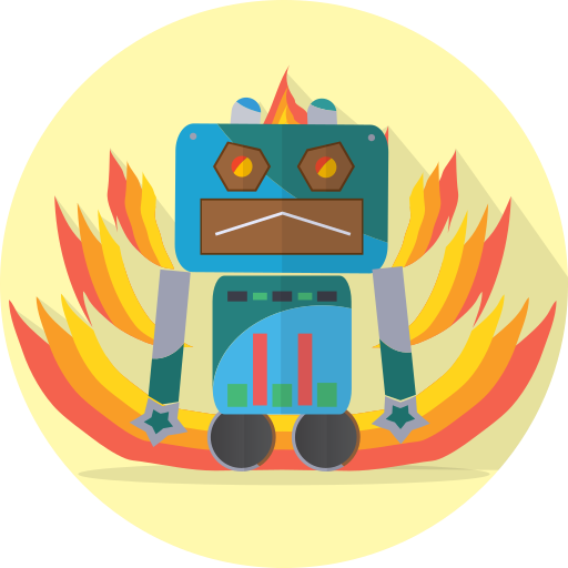 Android, angry, mascot, mechanical, metal, robot, robot expression icon